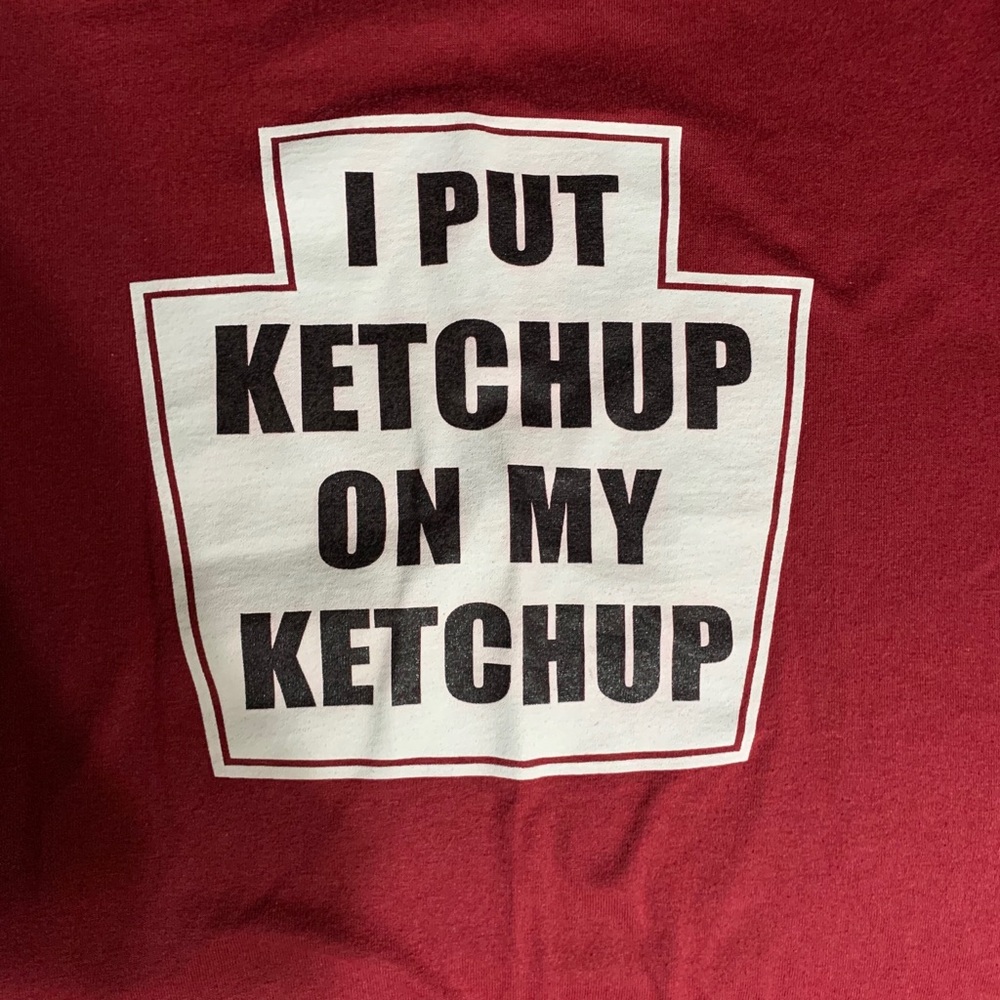 Kids red ketchup shirt